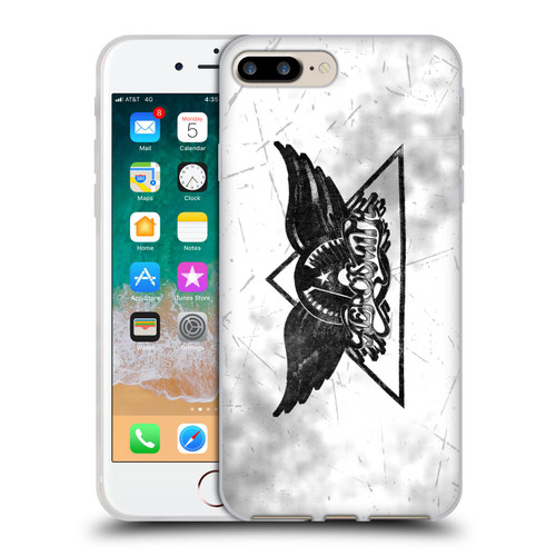 Aerosmith Black And White Triangle Winged Logo Soft Gel Case for Apple iPhone 7 Plus / iPhone 8 Plus