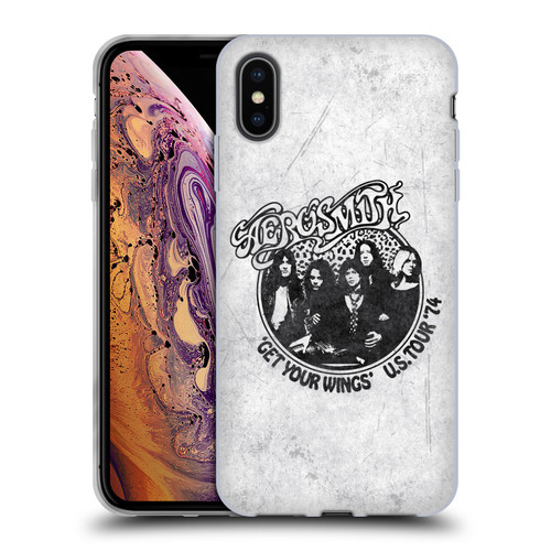 Aerosmith Black And White Get Your Wings US Tour Soft Gel Case for Apple iPhone XS Max