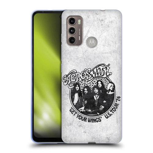 Aerosmith Black And White Get Your Wings US Tour Soft Gel Case for Motorola Moto G60 / Moto G40 Fusion