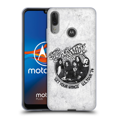 Aerosmith Black And White Get Your Wings US Tour Soft Gel Case for Motorola Moto E6 Plus
