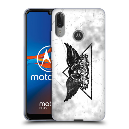 Aerosmith Black And White Triangle Winged Logo Soft Gel Case for Motorola Moto E6 Plus