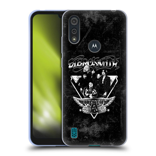 Aerosmith Black And White World Tour Soft Gel Case for Motorola Moto E6s (2020)