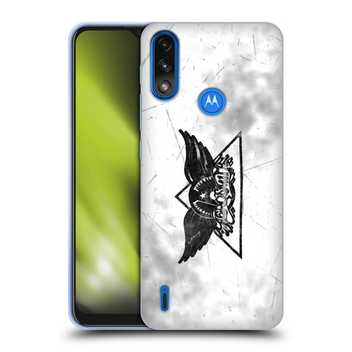 Aerosmith Black And White Triangle Winged Logo Soft Gel Case for Motorola Moto E7 Power / Moto E7i Power