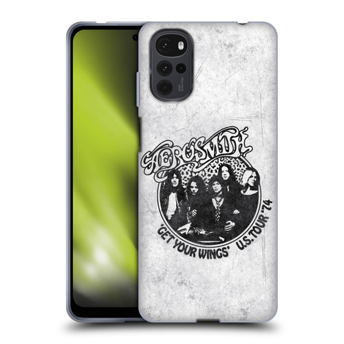 Aerosmith Black And White Get Your Wings US Tour Soft Gel Case for Motorola Moto G22