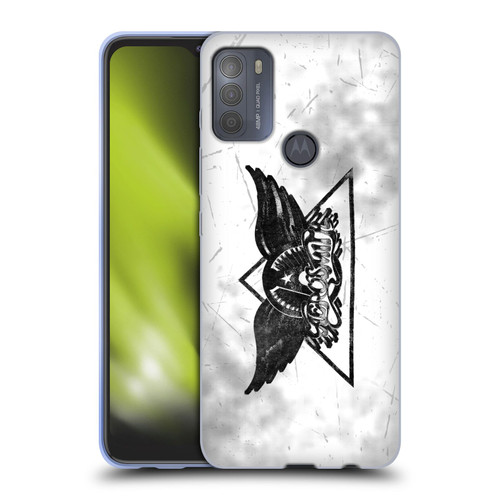 Aerosmith Black And White Triangle Winged Logo Soft Gel Case for Motorola Moto G50