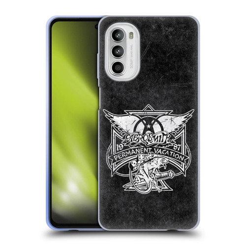Aerosmith Black And White 1987 Permanent Vacation Soft Gel Case for Motorola Moto G52