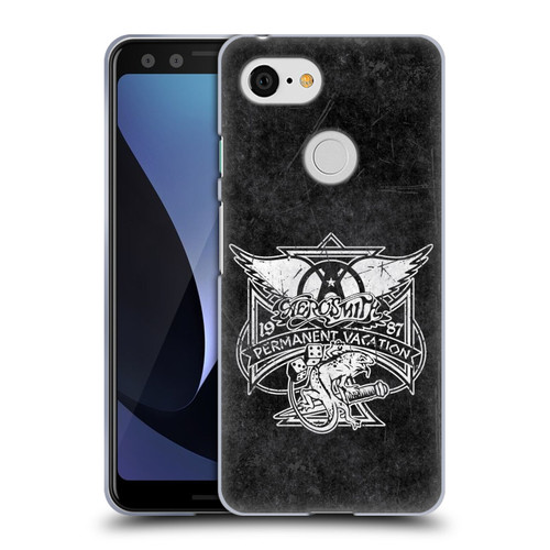 Aerosmith Black And White 1987 Permanent Vacation Soft Gel Case for Google Pixel 3