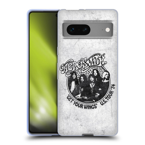 Aerosmith Black And White Get Your Wings US Tour Soft Gel Case for Google Pixel 7