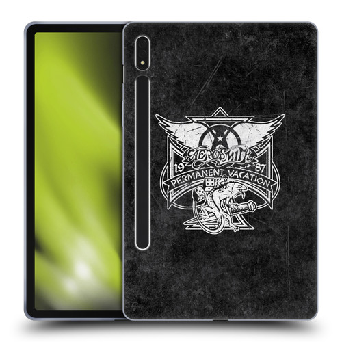 Aerosmith Black And White 1987 Permanent Vacation Soft Gel Case for Samsung Galaxy Tab S8
