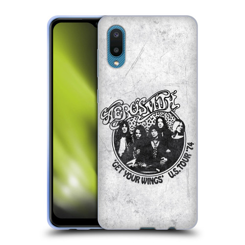Aerosmith Black And White Get Your Wings US Tour Soft Gel Case for Samsung Galaxy A02/M02 (2021)