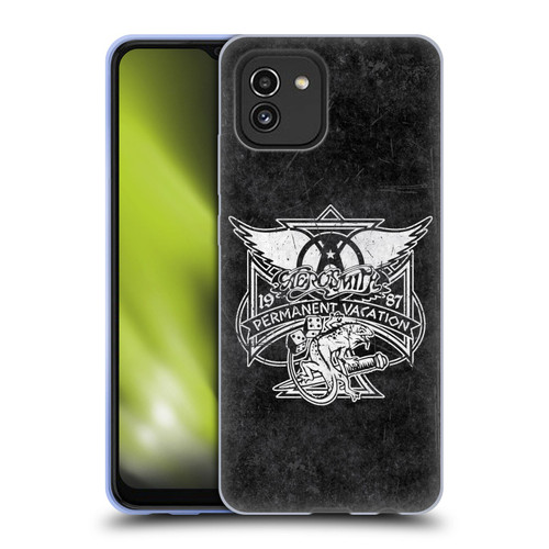Aerosmith Black And White 1987 Permanent Vacation Soft Gel Case for Samsung Galaxy A03 (2021)