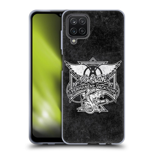 Aerosmith Black And White 1987 Permanent Vacation Soft Gel Case for Samsung Galaxy A12 (2020)