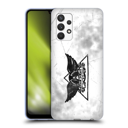 Aerosmith Black And White Triangle Winged Logo Soft Gel Case for Samsung Galaxy A32 (2021)