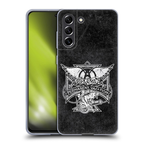 Aerosmith Black And White 1987 Permanent Vacation Soft Gel Case for Samsung Galaxy S21 FE 5G