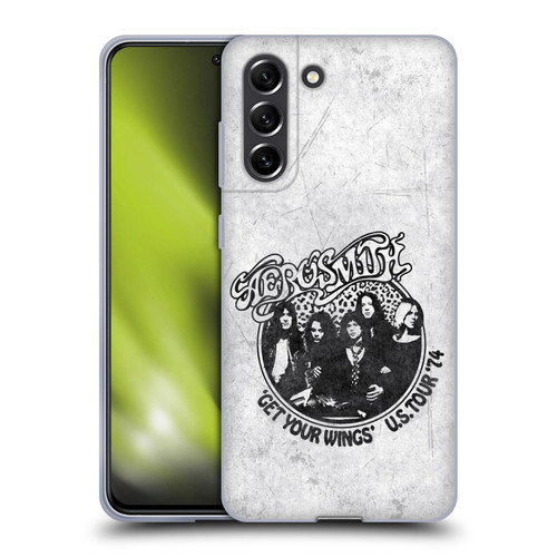 Aerosmith Black And White Get Your Wings US Tour Soft Gel Case for Samsung Galaxy S21 FE 5G