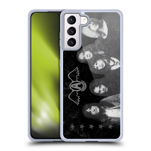 Aerosmith Black And White Vintage Photo Soft Gel Case for Samsung Galaxy S21+ 5G