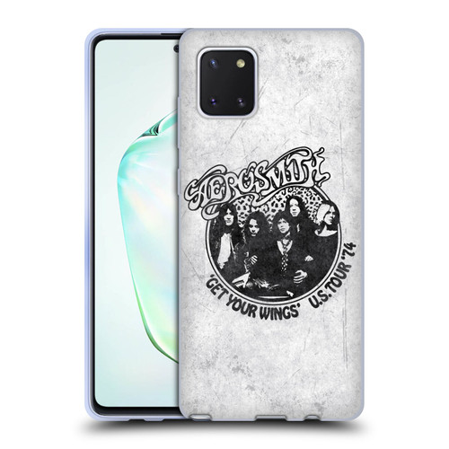 Aerosmith Black And White Get Your Wings US Tour Soft Gel Case for Samsung Galaxy Note10 Lite