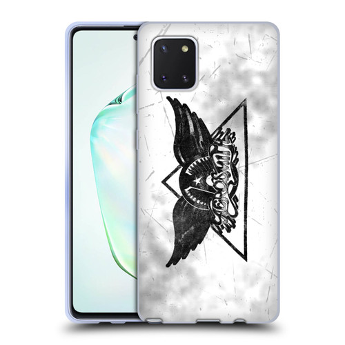 Aerosmith Black And White Triangle Winged Logo Soft Gel Case for Samsung Galaxy Note10 Lite