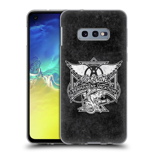 Aerosmith Black And White 1987 Permanent Vacation Soft Gel Case for Samsung Galaxy S10e