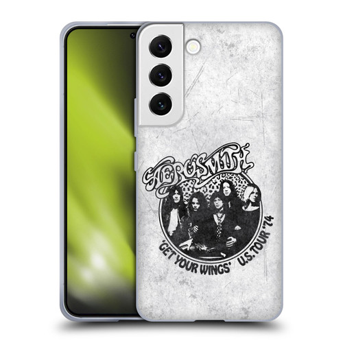 Aerosmith Black And White Get Your Wings US Tour Soft Gel Case for Samsung Galaxy S22 5G