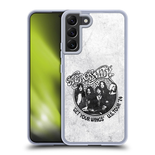 Aerosmith Black And White Get Your Wings US Tour Soft Gel Case for Samsung Galaxy S22+ 5G