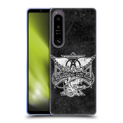 Aerosmith Black And White 1987 Permanent Vacation Soft Gel Case for Sony Xperia 1 IV
