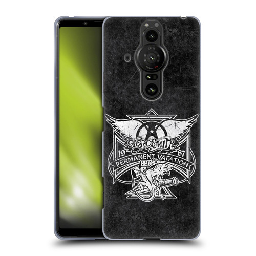 Aerosmith Black And White 1987 Permanent Vacation Soft Gel Case for Sony Xperia Pro-I
