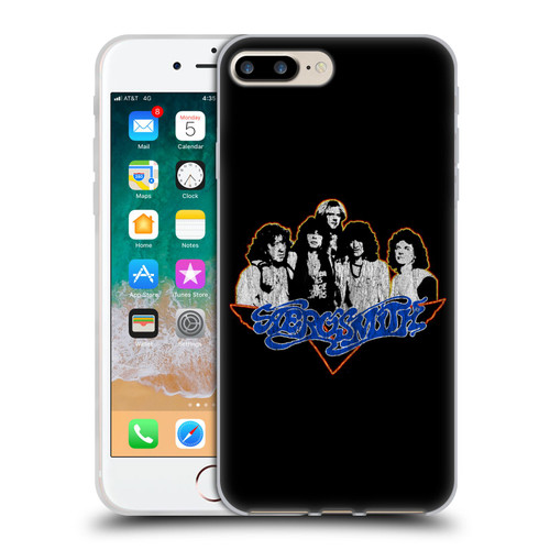 Aerosmith Classics Group Photo Vintage Soft Gel Case for Apple iPhone 7 Plus / iPhone 8 Plus