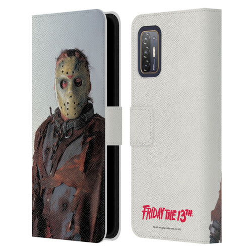 Friday the 13th: Jason X Comic Art And Logos Jason Leather Book Wallet Case Cover For HTC Desire 21 Pro 5G
