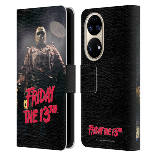 Friday the 13th: Jason X Comic Art And Logos Jason Voorhees Leather Book Wallet Case Cover For Huawei P50