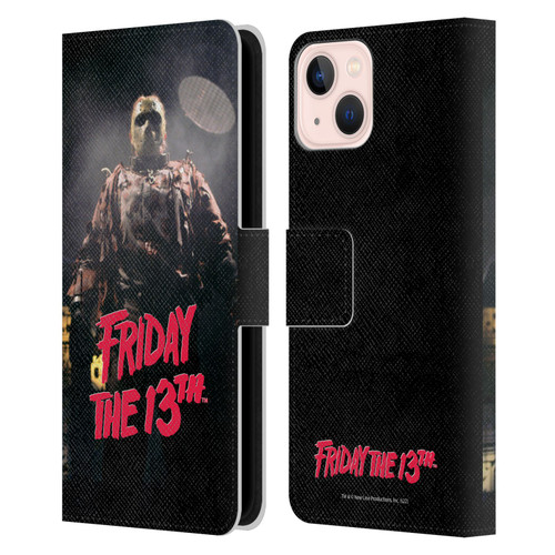 Friday the 13th: Jason X Comic Art And Logos Jason Voorhees Leather Book Wallet Case Cover For Apple iPhone 13