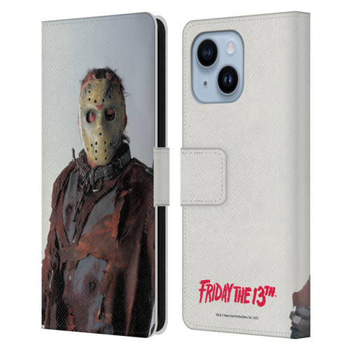 Friday the 13th: Jason X Comic Art And Logos Jason Leather Book Wallet Case Cover For Apple iPhone 14 Plus
