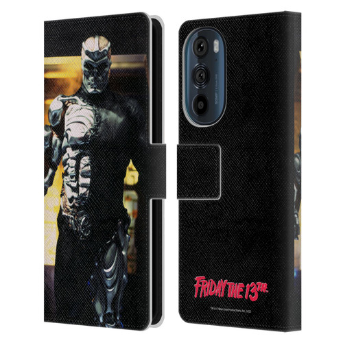Friday the 13th: Jason X Comic Art And Logos Jason Cyborg Leather Book Wallet Case Cover For Motorola Edge 30