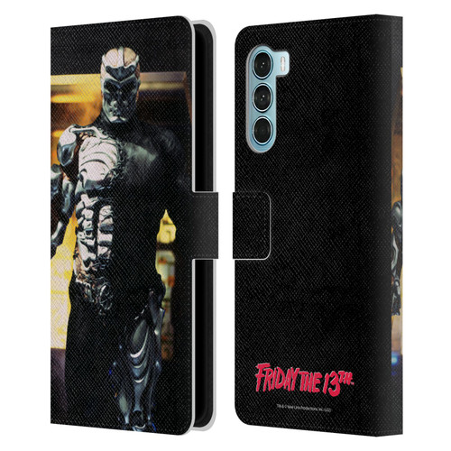 Friday the 13th: Jason X Comic Art And Logos Jason Cyborg Leather Book Wallet Case Cover For Motorola Edge S30 / Moto G200 5G