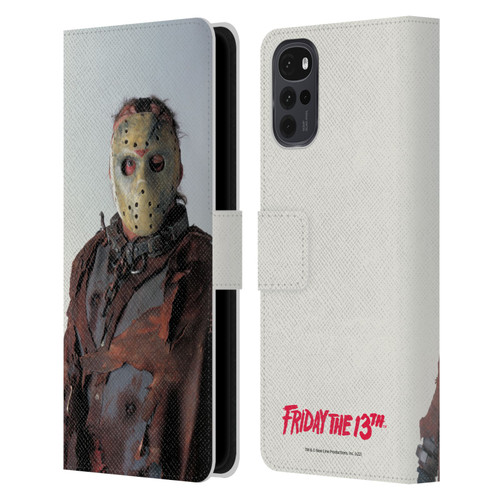 Friday the 13th: Jason X Comic Art And Logos Jason Leather Book Wallet Case Cover For Motorola Moto G22
