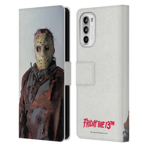 Friday the 13th: Jason X Comic Art And Logos Jason Leather Book Wallet Case Cover For Motorola Moto G52