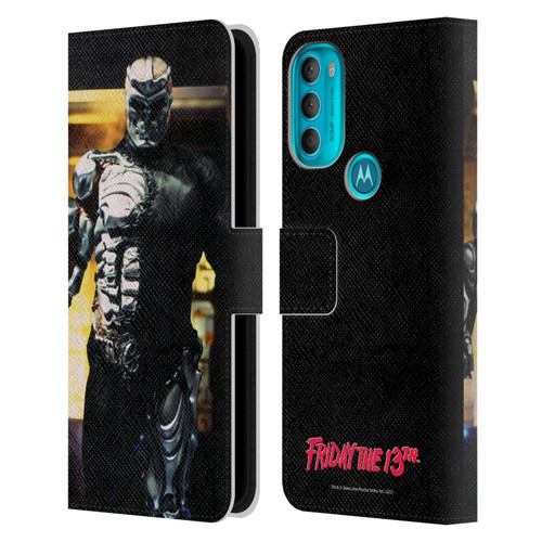Friday the 13th: Jason X Comic Art And Logos Jason Cyborg Leather Book Wallet Case Cover For Motorola Moto G71 5G