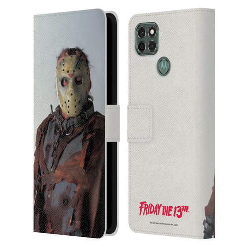 Friday the 13th: Jason X Comic Art And Logos Jason Leather Book Wallet Case Cover For Motorola Moto G9 Power