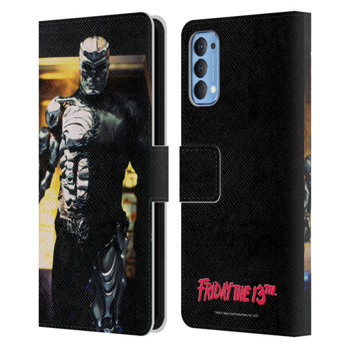 Friday the 13th: Jason X Comic Art And Logos Jason Cyborg Leather Book Wallet Case Cover For OPPO Reno 4 5G