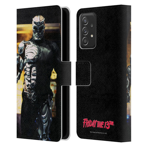 Friday the 13th: Jason X Comic Art And Logos Jason Cyborg Leather Book Wallet Case Cover For Samsung Galaxy A52 / A52s / 5G (2021)