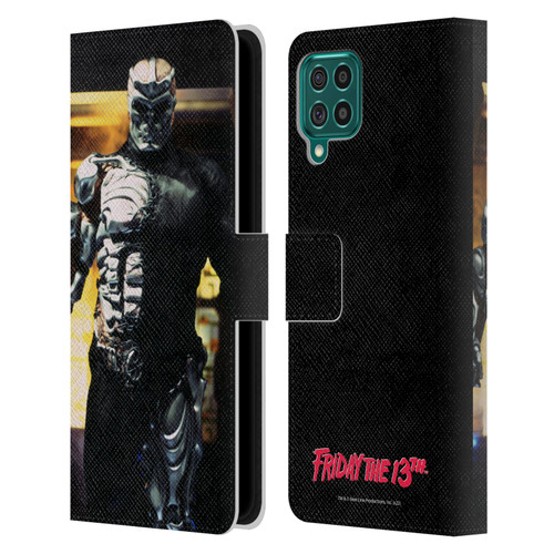 Friday the 13th: Jason X Comic Art And Logos Jason Cyborg Leather Book Wallet Case Cover For Samsung Galaxy F62 (2021)