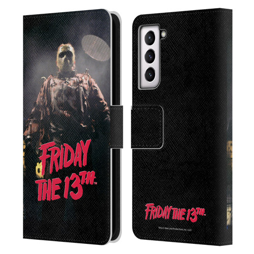 Friday the 13th: Jason X Comic Art And Logos Jason Voorhees Leather Book Wallet Case Cover For Samsung Galaxy S21 5G