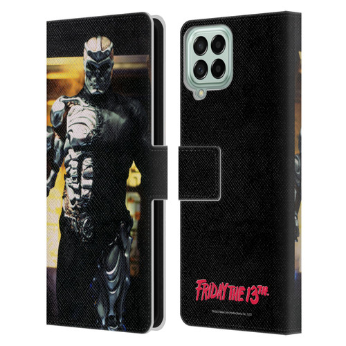 Friday the 13th: Jason X Comic Art And Logos Jason Cyborg Leather Book Wallet Case Cover For Samsung Galaxy M53 (2022)