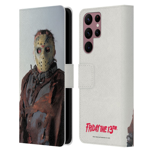 Friday the 13th: Jason X Comic Art And Logos Jason Leather Book Wallet Case Cover For Samsung Galaxy S22 Ultra 5G