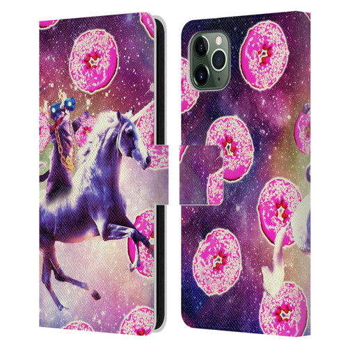 Random Galaxy Mixed Designs Thug Cat Riding Unicorn Leather Book Wallet Case Cover For Apple iPhone 11 Pro Max