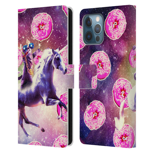 Random Galaxy Mixed Designs Thug Cat Riding Unicorn Leather Book Wallet Case Cover For Apple iPhone 12 Pro Max