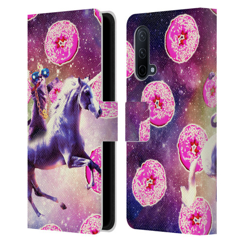 Random Galaxy Mixed Designs Thug Cat Riding Unicorn Leather Book Wallet Case Cover For OnePlus Nord CE 5G