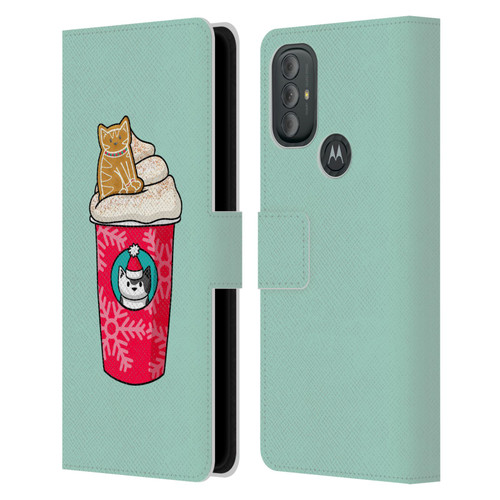 Beth Wilson Doodlecats Gingerbread Latte Leather Book Wallet Case Cover For Motorola Moto G10 / Moto G20 / Moto G30