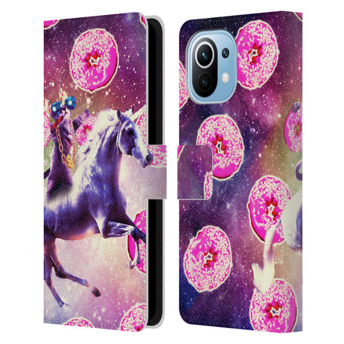 Random Galaxy Mixed Designs Thug Cat Riding Unicorn Leather Book Wallet Case Cover For Xiaomi Mi 11