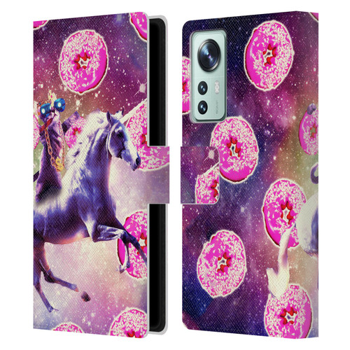 Random Galaxy Mixed Designs Thug Cat Riding Unicorn Leather Book Wallet Case Cover For Xiaomi 12
